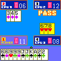 対戦　大富豪の当時のゲーム画面