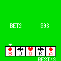 スライドポーカーの当時のゲーム画面