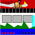 決戦!忍者屋敷(投げ手裏剣編)の当時のゲーム画面2