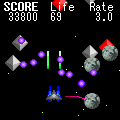 Comet Blasterの当時のゲーム画面
