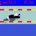 およげパンダくんの当時のゲーム画面
