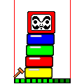 だるまおとしの当時のゲーム画面2