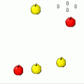 フォーリングアップルの当時のゲーム画面