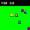 コイン集めの当時のゲーム画面