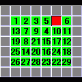 30パズルの当時のゲーム画面