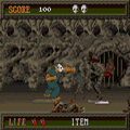 スプラッターハウスの当時のゲーム画面